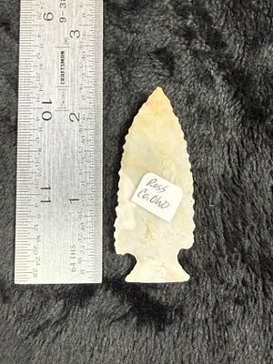 Stemmed Point from Ross County, Ohio Indian Artifact Arrowhead. KEY WORDS: INDIAN ARTIFACT 