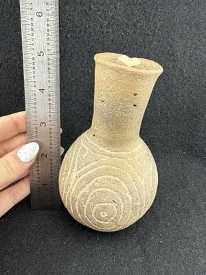 Miniature Caddo Water Bottle minor rim repair Indian Artifact Arrowhead. KEY WORDS: INDIAN 