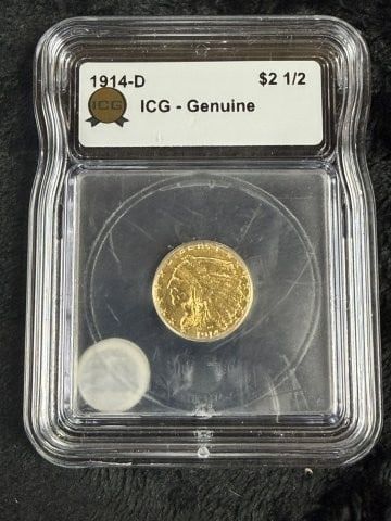 1914-D $2½ gold coin: sold $600