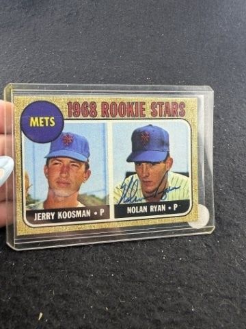 Nolan Ryan signed rookie card: sold $1,100