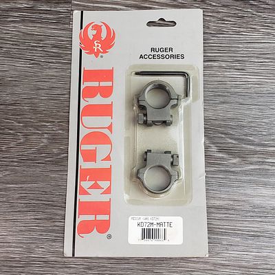 RUGER M77 SCOPE RING SET Ruger M77. Scope ring set, 1-inch height, stainless steel. For Ruger 