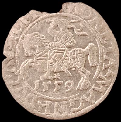 Литва ½ гроша, 1559 года.