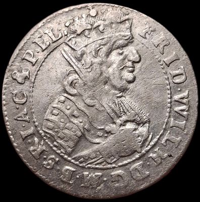 Бранденбург-Пруссия 18 грошей, 1685 года. 
Редкий. Люкс