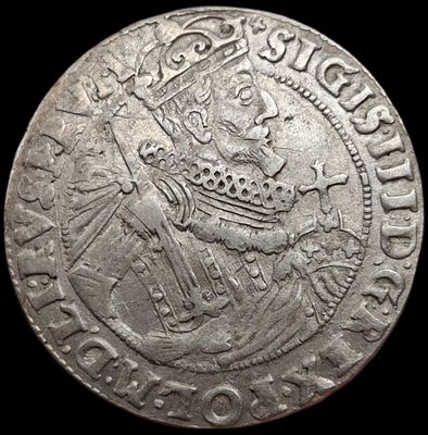 Польша 1 орт, 1624 года. Сигизмунд III (Король Польский, Шведский, Великий Князь Литовский). Сост 