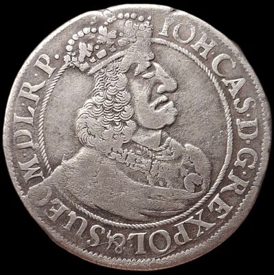 Орт. 1658 года. Ян II Казимир (Король Польский и великий Князь Литовский). Редкий!