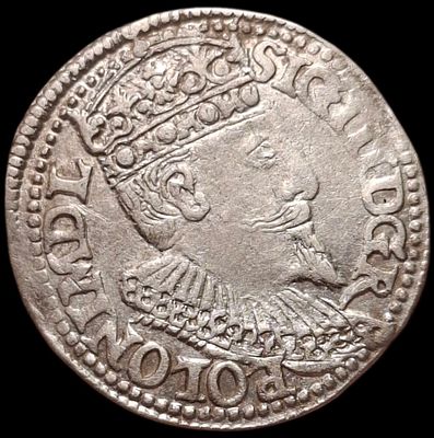 3 гроша, 1596 года. Сигизмунд III (Король Польский, Шведский, Великий Князь Литовский) Олькуш! 