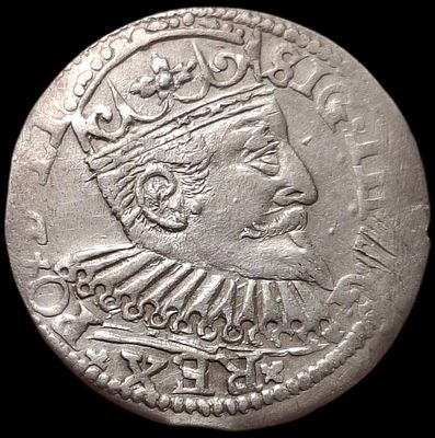 3 гроша 1600 года. Рига. Редкий