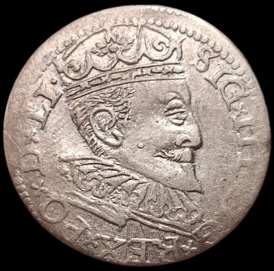 3 гроша 1596 года. Олькуш. R