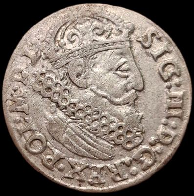 Польша 3 гроша, 1624 года. Краков. Сигизмунд III (Король Польский, Шведский, Великий Князь 
