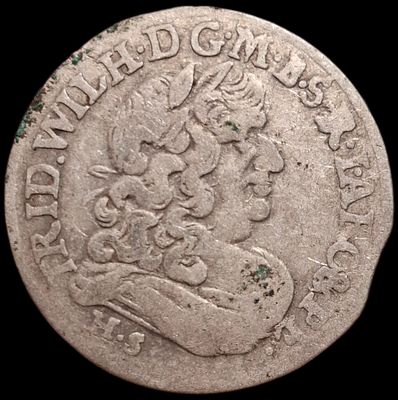 Бранденбург-Пруссия 6 грошей, 1679 года.