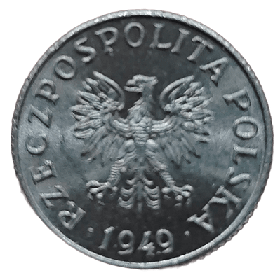 Польша 1 грош, 1949 года. UNC