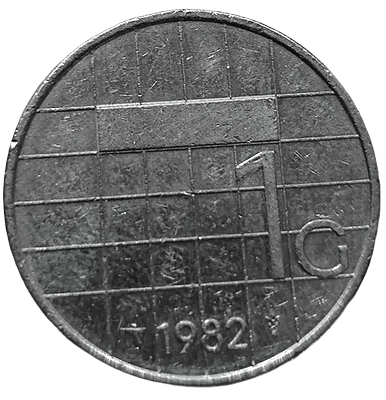1 гульден 1982 года. Нидерланды