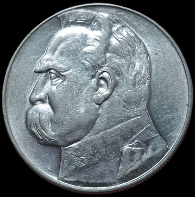 10 злотых 1936 Пилсудский в блеске