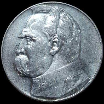 10 злотых 1935 Пилсудский в блеске