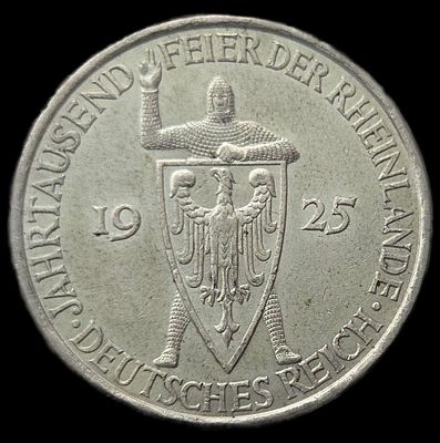 Веймар 5 марок 1925 Рейнчкая область