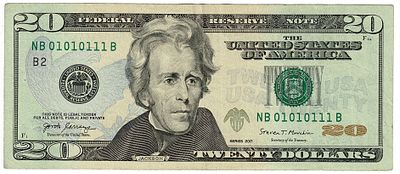 מספר מיוחד- ארה"ב- שטר 20 דולר 2017