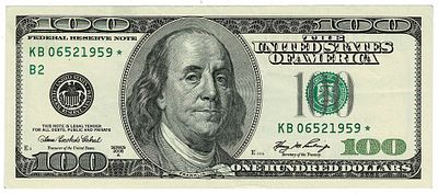 ארה"ב- שטר 100 דולר עם כוכב 2006, מצב unc