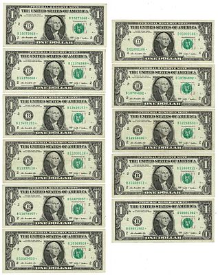ארה"ב- לוט שטרות 1 דולר עם כוכב 2009