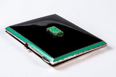 קופסת סיגריות אנגלית עתיקה ואיכותית מתקופת סגנון הארט דקו, מתוצרת Turner & Sinpson, בירמינגהם 