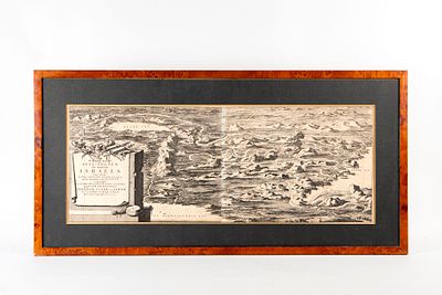 An antique 18th-century map of the Wanderings of the Children of Israel in the Desert, after 