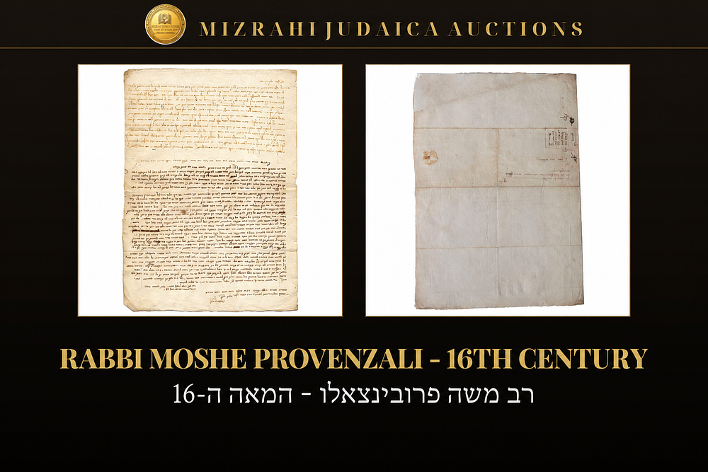 AUTOGRAPH LETTER FROM RABBI YOSEF TREVES TO RABBI MOSHE PROVENZALI AND HIS RESPONSE BACK Italy 