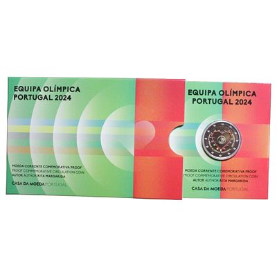 PORTUGAL- 2 EUROS 2024, PROOF, EQUIPA OLIMPICA