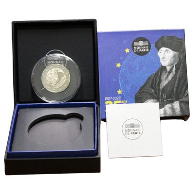 FRANÇA- 2 EUROS 2022, PROOF, ERASMUS, ESTOJO COMPLETO