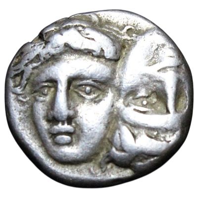 GRÉCIA ANTIGA- ISTROS, STATER/DRACMA, 400 a 350 AC, 5.44gr, 16.9mm, Sear 1669, BMC 3.2, PRATA