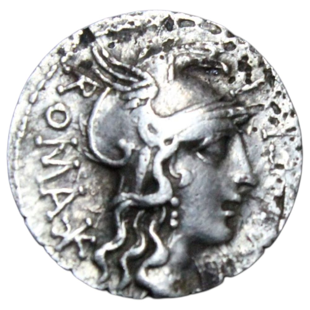 REP. ROMANA- L. LICINIUS CRASSUS e M.AURELIUS SCARUS, DENÁRIO, AURELIA (118 AC), 3.19gr, 17.1mm 
