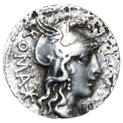 REP. ROMANA- L. LICINIUS CRASSUS e M.AURELIUS SCARUS, DENÁRIO, AURELIA (118 AC), 3.19gr, 17.1mm 