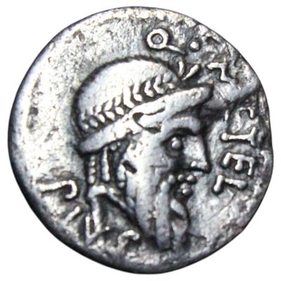 RARO---- IMPÉRIO ROMANO- QUINTUS PIUS SCIPIO, DENÁRIO, AFRICA (CAECILIA, 47/6 AC), 3.78gr, 18mm 