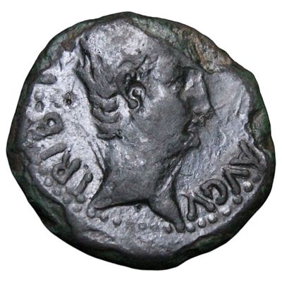 IMPÉRIO ROMANO/IBÉRICA- CÉSAR AUGUSTO, ASSE (EMERITA AUGUSTA, 27/14 AC), 8.71gr, 25.4mm, BURGOS 