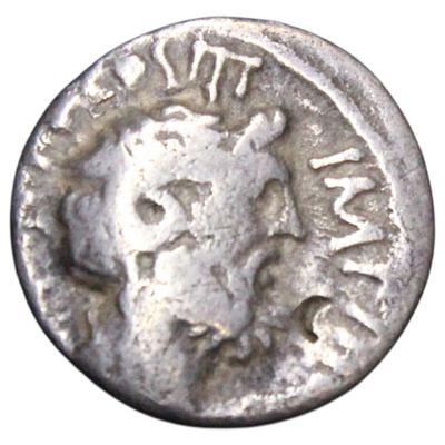 RARO----IMPÉRIO ROMANO- MARCO ANTÓNIO, DENÁRIO (Cyrene, 31 AC), 3.15gr, 17.4mm, Sear 1486, RSC 546/2