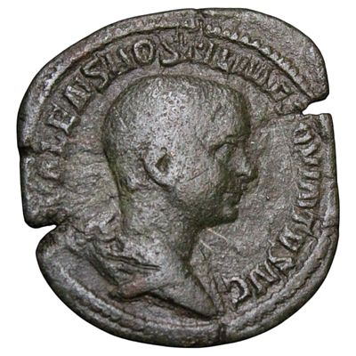 IMPÉRIO ROMANO- HOSTILIANO, SESTÉRCIO (Roma, 251DC), 22.68gr, 33.6mm, Sear 9573, RIC 214, 215a 