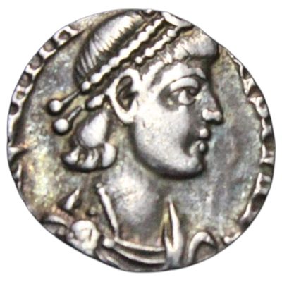 IMPÉRIO ROMANO- GRACIANO, SILIQUA DE PRATA (TRIER, 375/9 DC), 1.10gr, 13.2mm, Sear 19971, RIC 