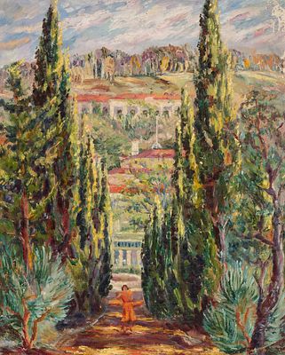 (96) Efrosiniya Fedoseev. ERMILOVA-PLATOVA (1895-1974). Crimea 
Oil on canvas, signed and dated 