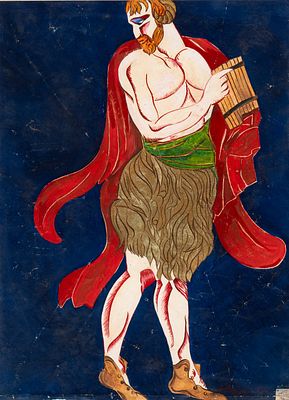 (117) Alexandra EXTER (1882-1949), attributed to. Costume Design 
Gouache, signed lower right 