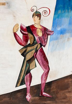 (118) Alexandra EXTER (1882-1949), attributed to. Costume design 
Gouache, with a label in the 