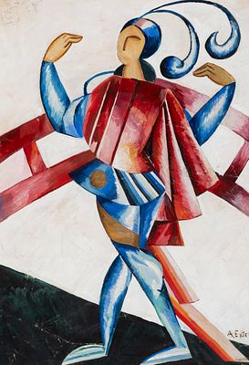 (120) Alexandra EXTER (1882-1949), attributed to. Costume design 
Gouache, signed lower right 