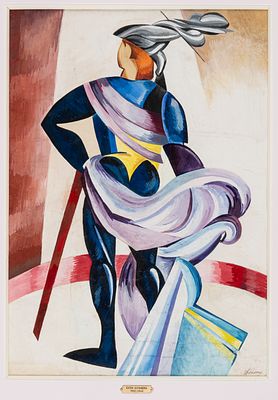 (111) Alexandra EXTER (1882-1949), attributed to. Costume design 
Gouache, signed in Cyrillic 
