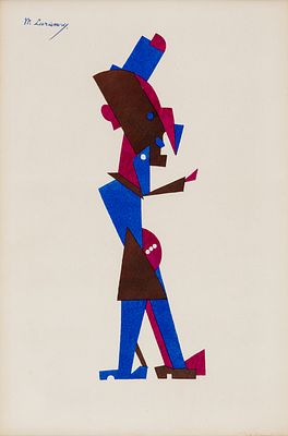 (15) Mikhail LARIONOV (1881-1964). 'Personnage de la marche Funebre sur la Mort de la Tante a 