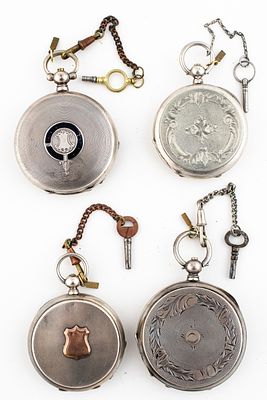 (186,194,206,249) CONVOLUTE OF SILVER POCKET WATCHES. 1. Telephone, Savonnette in silver for the 