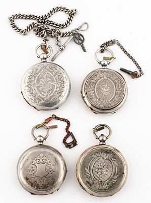 (102,183,248,250) CONVOLUTE OF POCKET WATCHES. 1. Monopol, Savonnette in silver, dust cover 
