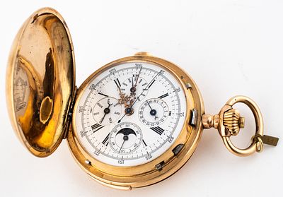 (81) SAVONNETTE FOR RUSSIAN MARKET, QUARTER REPEATER, CHRONOGRAPH, TRIPLE CALENDAR, MOON PHASES 
