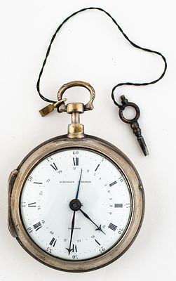 (52) EARDLEY NORTON LONDON, SILVER POCKET WATCH (ONION), HOUR AND 10-MINUTE REPEATER ON BELL 