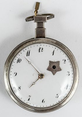 (127) STAUFFER FILS &Agrave; LA CHAUX-DE-FONDS, RARE POCKET WATCH. Metal case, smooth back, hinged 