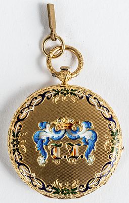 (71) BAUTTE & C. &Agrave; GEN&Egrave;VE, GOLD ENAMELED NECKLACE WATCH (SAUTOIR) FOR THE RUSSIAN MARKET. Case: 