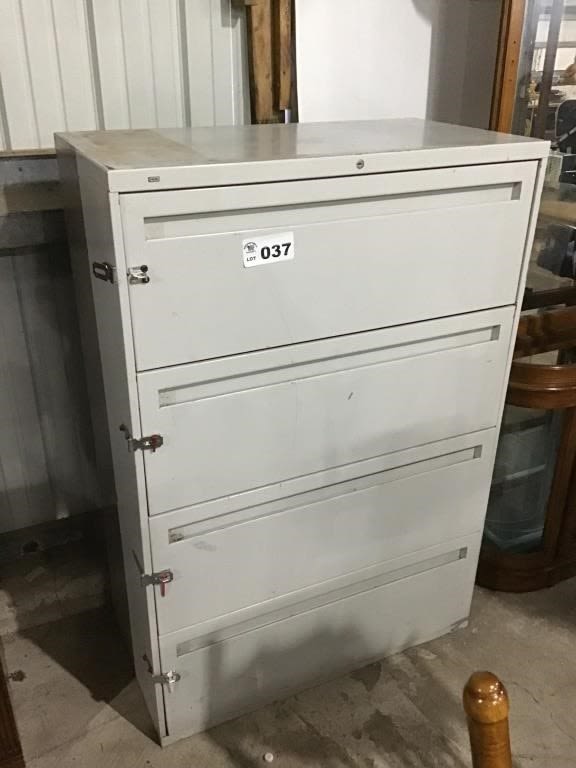 Lot 37: METAL FILING CABINET 53 x 36  x 19