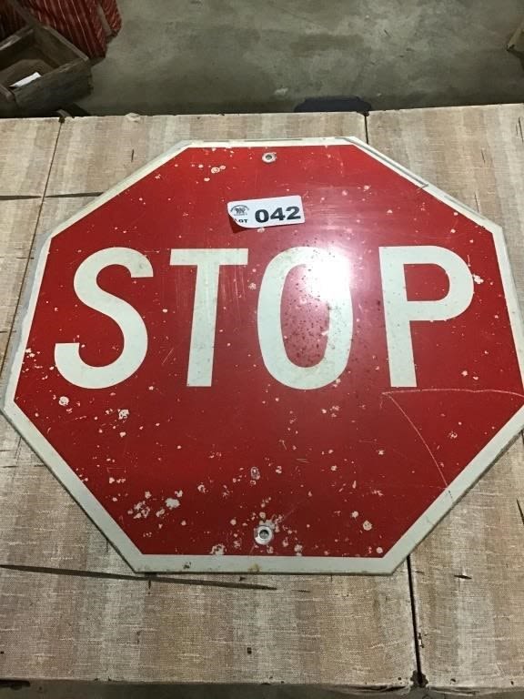 Lot 42: METAL STOP SIGN