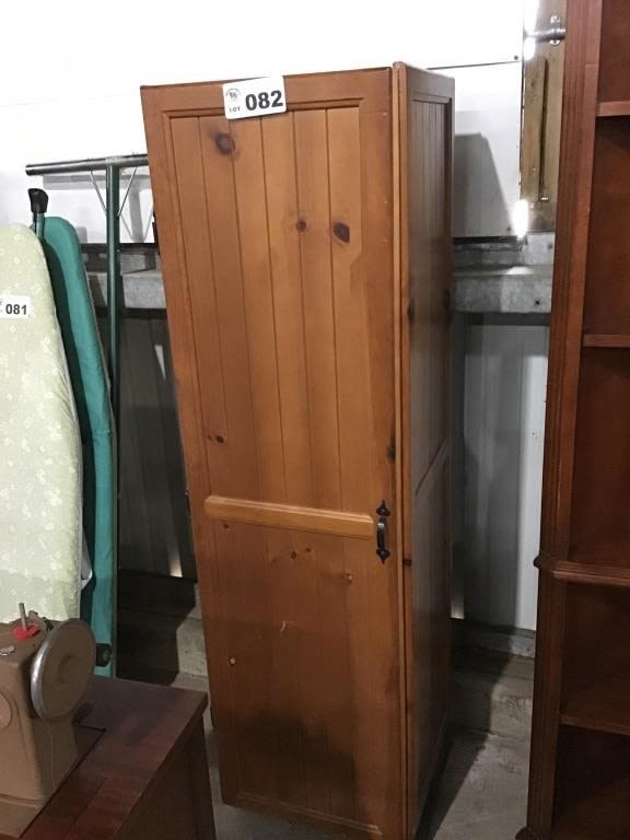 Lot 82: SMALL PANTRY CABINET 62.5 x 18 x 18  (pull out